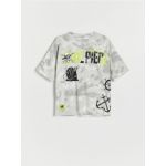 Tricou oversized One Piece - gri deschis