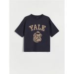 Tricou oversized Yale - Albastru metalizat