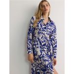 Rochie din viscoza cu model - indigo