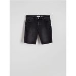 Pantaloni scurti slim fit din denim - gri