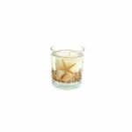 Candela sticla Sea, aroma ocean, galben, 8x10 cm