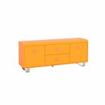 Comoda TV GIPSY GRQT132-U37, 2 usi, 2 sertare, orange, 153x41,5x62 cm