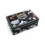 Cutie pentru zahar, metal, negru, 20x13x7 cm