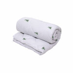 Pilota Eucalypt microfibra + geanta, 350g mp, print frunza 220x200 cm