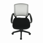 Scaun birou ADRA, cu brate, rotativ, ajustabil, negru + gri, 53x57x83 95 cm