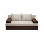 Canapea ANA extensibila, 3 locuri, cu lada depozitare, maro + bej, 185x82x80 cm