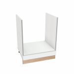 Corp inferior 60 pentru cuptor YANA, corp alb, fronturi alb + sonoma, 60x50x77 cm