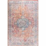 Covor Blues Vintage 418, portocaliu si albastru, 150x230 cm