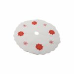 Covoras rotund pentru brad, alb, ,Ĺ 60 cm