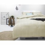 Set lenjerie de pat Montreal, 1 persoana, 140x220 cm, crem
