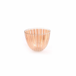 Suport mare candela lumanare, sticla aurie, 14,5x11,5 cm