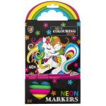 Carte de colorat cu carioci neon - Monstrulet
