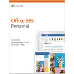 Microsoft Office 365 Personal, 32-bit/x64, English, Eurozone Medialess, 1 An - Licenta retail