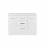 Comoda ALMA, 2 usi, 3 sertare, alb, 105x40x82 cm
