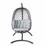Leagan suspendat PALERMO, gri, 124x118x186 cm