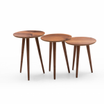 Set 3 masute auxiliare DUNYA , urartu + nuc, 39x50 45 40x50 45 40 cm