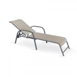 Sezlong MOSLER gri deschis + gri inchis, 65x193x95 cm