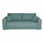 Canapea BERNA B extensibila, 3 locuri, cu arcuri si lada depozitare, gri albastrui, 238x108x77 cm