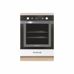 Corp inferior pentru cuptor 60 ECO-17D, corp stejar sonoma, fronturi alb lucios + stejar sanremo, 60x51x82 cm