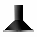 Hota incorporabila decorativa Hausberg HB-1260NG, putere de absorbtie 650 m3 h, 1 motor, 60 cm, negru