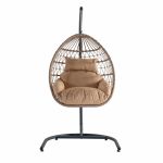 Leagan suspendat ORBIT, cappuccino, 193x120x110 cm