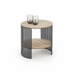Masa cafea TRAFICA, natural + negru, ,Ĺ 41 cm