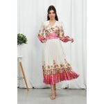 Rochie Ligia Ecru Floral