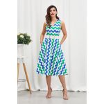 Rochie Melya Verde Multi
