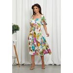 Rochie Ylda Alb Pastel