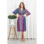 Rochie Kamari Ciclam Multi