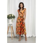 Rochie Carmen Orange Floral