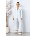 Costum elegant Vega Alb
