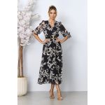 Rochie eleganta Roxa Bicolora