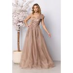 Rochie de ocazie premium Swan Bej