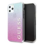 Husa de protectie telefon Guess pentru Iphone 11 Pro Max, Model Glitter Gradient, Plastic TPU, GUHCN65PCUGLPBL, Roz - Albastru