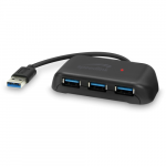 Hub Speedlink Snappy Evo 4 Ports Usb To Usb 3.0, Usb 3.0, Usb 3.1 Gen 1, Usb 3.2 Gen 1 (5 Gbit-S), Negru