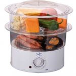 Aparat de gatit cu aburi Jata Steam Cooking, 3.5L Two, 400W, Transparent