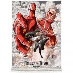 Figurina Acrilica Attack on Titan - Diorama - Eren vs Colossal Titan