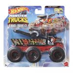 Figurina Hot Wheels Monster Truck Big Rigs Masinuta Metalica cu 6 Roti Scara 1:64 - Bone Shaker