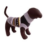 Haina pentru caini Tricot Dungi Gri M