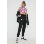 47brand Pantaloni culoarea negru, cu imprimeu