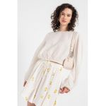 Bluza crop cu maneci bufante Tiana