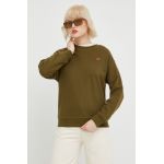 Levi's hanorac de bumbac femei, culoarea verde, neted