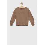Abercrombie & Fitch bluza copii culoarea maro, neted