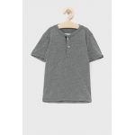Abercrombie & Fitch tricou copii culoarea gri, neted
