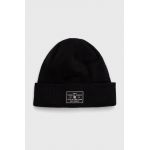 DC caciula din amestec de lana culoarea negru, din tricot gros