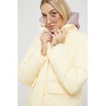 Champion geacă femei, culoarea galben, de iarna, oversize 115759-EBY