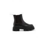 Charles Footwear ghete chelsea de piele femei, culoarea negru, cu platforma