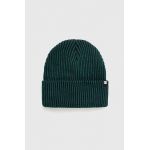 DC caciula culoarea verde, din tricot gros