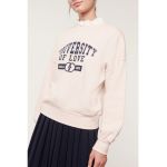 Bluza sport cu imprimeu si maneci cazute